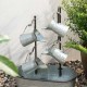 Glitzhome 33.25"H Farmhouse Galvanized Metal Cascading Water Fountain