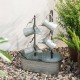 Glitzhome 33.25"H Farmhouse Galvanized Metal Cascading Water Fountain