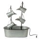 Glitzhome 33.25"H Farmhouse Galvanized Metal Cascading Water Fountain