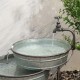 Glitzhome Farmhouse 3-Tiered Galvanized Metal Cascading Water Garden Fountain