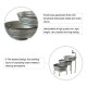 Glitzhome Farmhouse 3-Tiered Galvanized Metal Cascading Water Garden Fountain