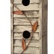 Glitzhome 17.95"H Tall Three-Tier Hand Painted Wood Birdhouse