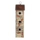 Glitzhome 17.95"H Tall Three-Tier Hand Painted Wood Birdhouse