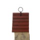 Glitzhome Tall White/Red Hand Painted Wood Birdhouse, 8.94"