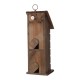Glitzhome 14.45"H Hanging Two-Tiered Distressed Wooden Garden Bird House With Flowers