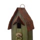 Glitzhome 10"H Rustic Garden Distressed Wooden Decorative Birdhouse