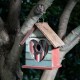 Glitzhome 8.66 Inch Height Distressed Heart Wooden Garden Birdhouse