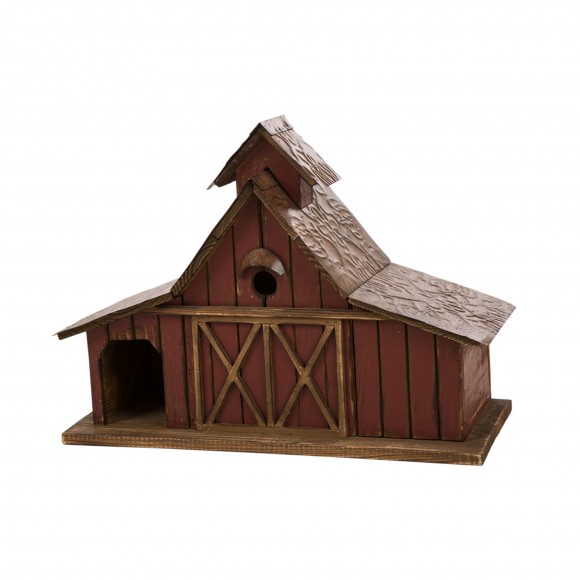 Glitzhome 20.67"L Extra-Large Rustic Wood Barn Birdhouse