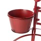 Glitzhome 25.98" H Hand Painted Red Metal Standing  Bicycle Plant Stand