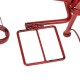 Glitzhome 25.98" H Hand Painted Red Metal Standing  Bicycle Plant Stand