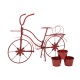 Glitzhome 25.98" H Hand Painted Red Metal Standing  Bicycle Plant Stand