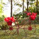 Glitzhome 25.98" H Hand Painted Red Metal Standing  Bicycle Plant Stand