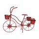 Glitzhome 25.98" H Hand Painted Red Metal Standing  Bicycle Plant Stand