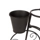 Glitzhome 15"H Hand Painted Black Metal Standing Bicycle Plant Stand