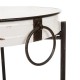 Glitzhome Farmhouse Metal Enamel Serving Tray Table