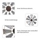 Glitzhome 22.05"D Farmhouse Metal Galvanized Wind Spinner Wall Décor