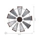 Glitzhome 22.05"D Farmhouse Metal Galvanized Wind Spinner Wall Décor