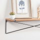 Glitzhome 31.5"L Farmhouse Rustic Metal/Wooden Wall Shelf