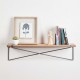 Glitzhome 31.5"L Farmhouse Rustic Metal/Wooden Wall Shelf