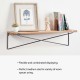 Glitzhome 31.5"L Farmhouse Rustic Metal/Wooden Wall Shelf