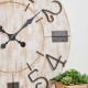 Glitzhome 28"D Rustic Wooden Wall Clock Farmhouse Style Home Decor