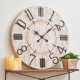 Glitzhome 28"D Rustic Wooden Wall Clock Farmhouse Style Home Decor