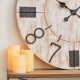 Glitzhome 28"D Rustic Wooden Wall Clock Farmhouse Style Home Decor