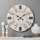 Glitzhome 28"D Rustic Wooden Wall Clock Farmhouse Style Home Decor