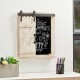 Glitzhome 19.75"H Farmhouse  Wooden Chalkboard Barn Door Style Wall Decor