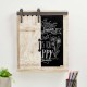 Glitzhome 19.75"H Farmhouse  Wooden Chalkboard Barn Door Style Wall Decor