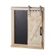 Glitzhome 19.75"H Farmhouse  Wooden Chalkboard Barn Door Style Wall Decor