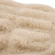 Glitzhome 50"*60" Faux Fur Elastic Throw/Blanket, Beige (Face Fabric 1000gsm; Back 210gsm)