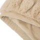 Glitzhome 50"*60" Faux Fur Elastic Throw/Blanket, Beige (Face Fabric 1000gsm; Back 210gsm)