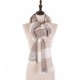 eUty Gray, Beige and Cream Color Scarf with Fringes