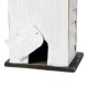 Glitzhome 11"H Washed White Solid Wood Fence Outdoor Garden Birdhouse