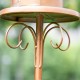 Glitzhome 53"H Farmhouse Faux Copper 2-Tiered Distressed Metal Decorative Garden Birdhouse with Stake (KD)