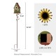 Glitzhome 52.5"H Green Metal Daisy Decorative Garden Birdhouse with Stake (KD)