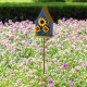 Glitzhome 52.5"H Blue Metal Sunflower Decorative Garden Birdhouse with Stake (KD)