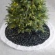 Glitzhome 48"D Navy Blue Sequin Christmas Tree Skirt