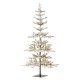 Glitzhome 6ft Deluxe Pre-Lit Snow Flocked Pine Artificial Christmas Tree with 300 Warm White Lights