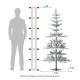 Glitzhome 6ft Deluxe Pre-Lit Snow Flocked Pine Artificial Christmas Tree with 300 Warm White Lights