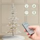Glitzhome 6ft Deluxe Pre-Lit Snow Flocked Pine Artificial Christmas Tree with 300 Warm White Lights