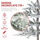Glitzhome 6ft Deluxe Pre-Lit Snow Flocked Pine Artificial Christmas Tree with 300 Warm White Lights