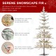 Glitzhome 6ft Deluxe Pre-Lit Snow Flocked Pine Artificial Christmas Tree with 300 Warm White Lights