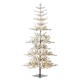 Glitzhome 7ft Deluxe Pre-Lit Snow Flocked Pine Artificial Christmas Tree with 400 Warm White Lights