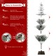 Glitzhome 7ft Deluxe Pre-Lit Snow Flocked Pine Artificial Christmas Tree with 400 Warm White Lights