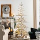 Glitzhome 7ft Deluxe Pre-Lit Snow Flocked Pine Artificial Christmas Tree with 400 Warm White Lights