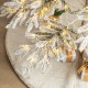 Glitzhome 7ft Deluxe Pre-Lit Snow Flocked Pine Artificial Christmas Tree with 400 Warm White Lights