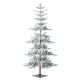 Glitzhome 7ft Deluxe Pre-Lit Snow Flocked Pine Artificial Christmas Tree with 400 Warm White Lights