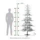 Glitzhome 7ft Deluxe Pre-Lit Snow Flocked Pine Artificial Christmas Tree with 400 Warm White Lights